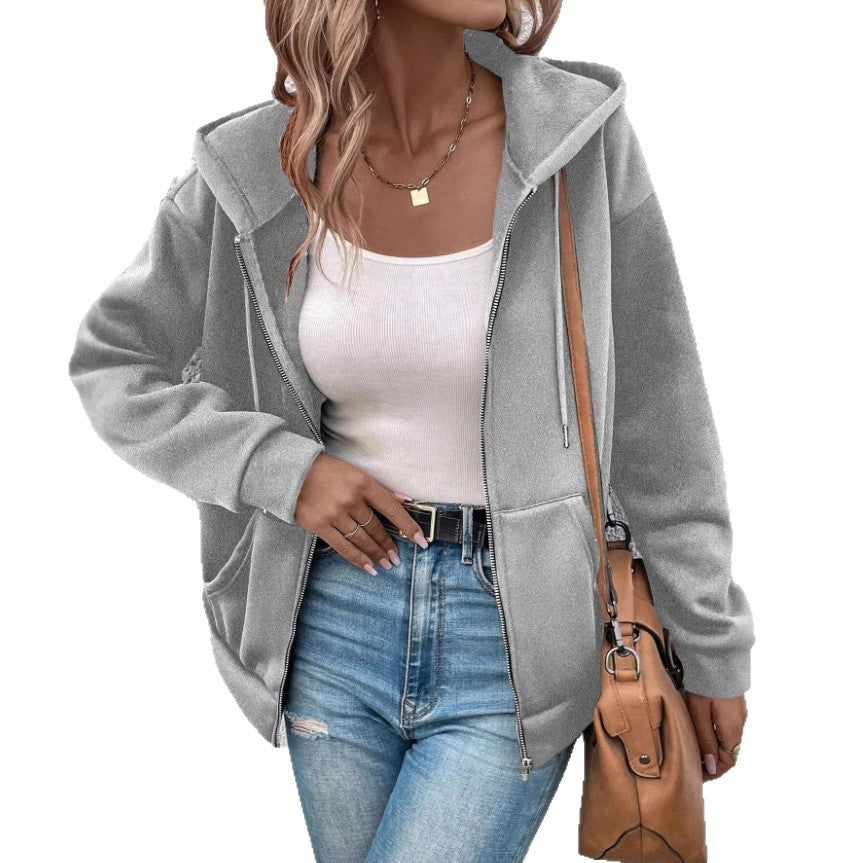 Damen Weiche und warme Kapuzenjacke