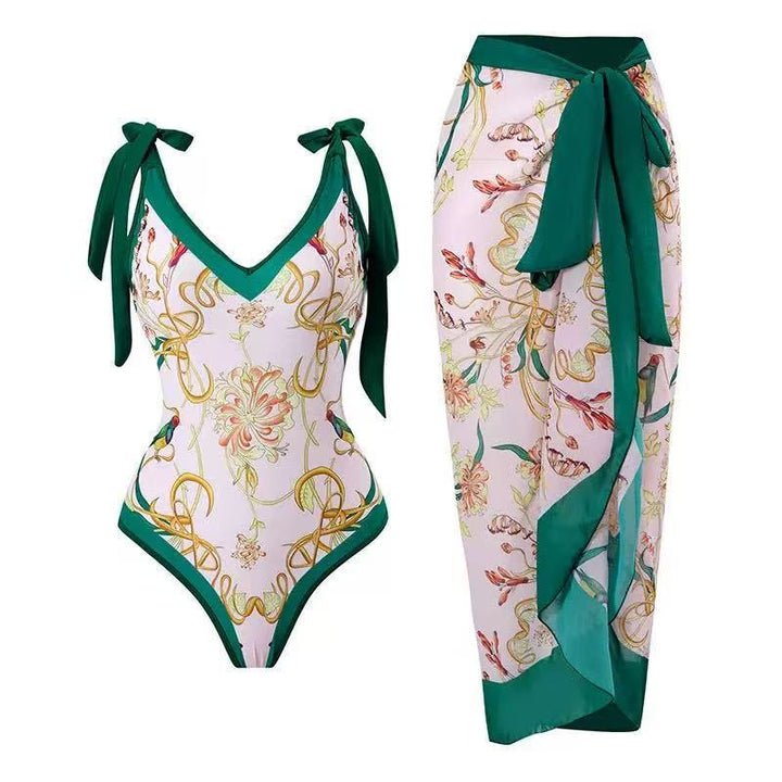 Damen Badeanzug und Strandrock mit Lemon-Design Drune