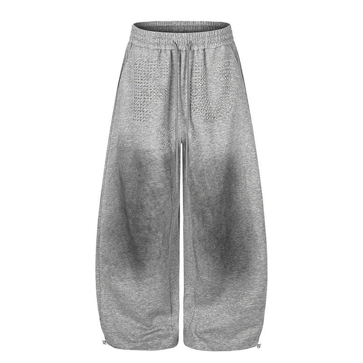 Damen Extraweite Cropped Palazzo-Sweathose mit Komfortbund und Tunnelzug Drune