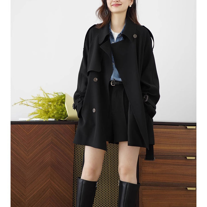 Damen Eleganter Oversized-Trenchcoat Drune