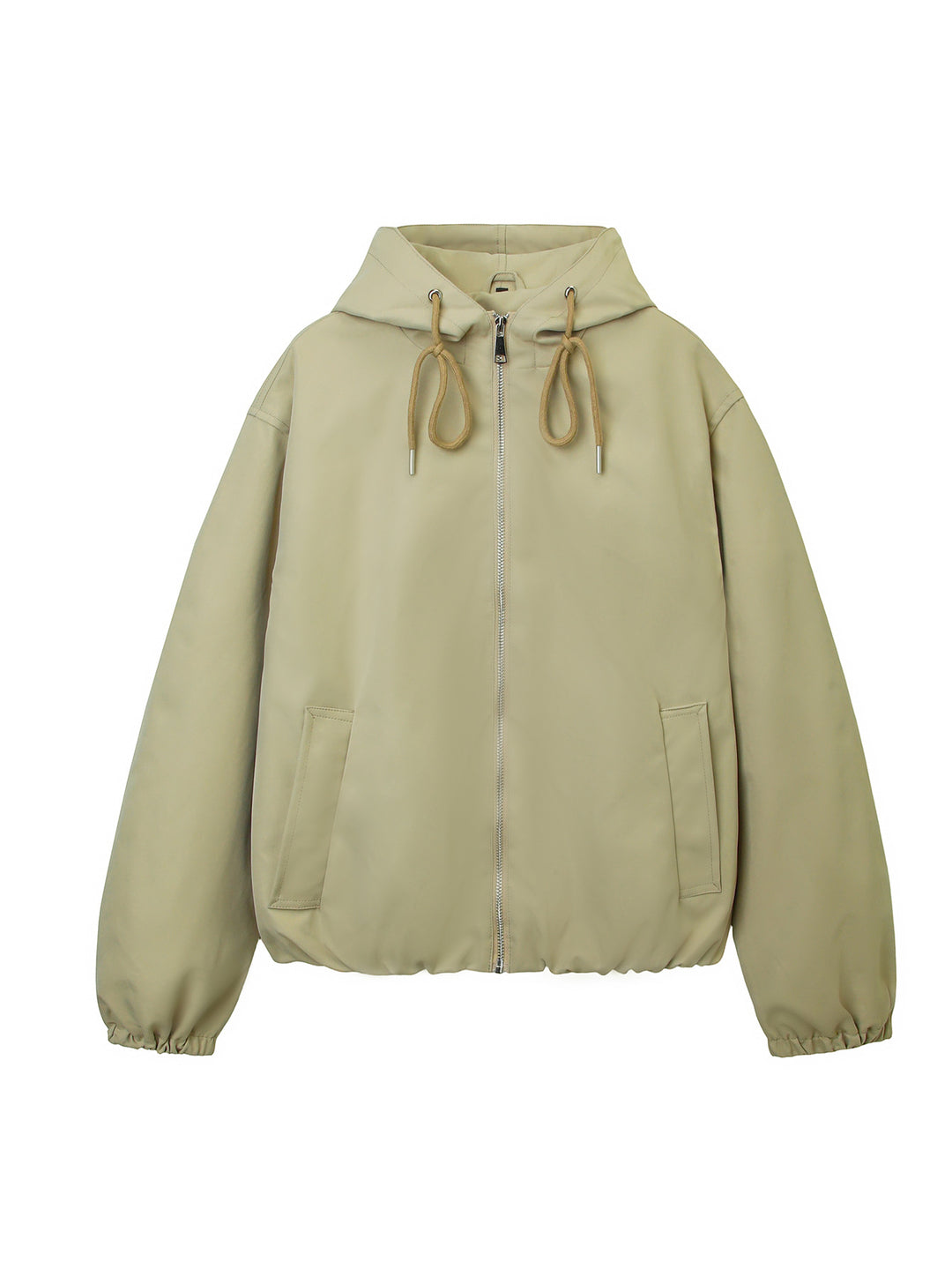 Damen Kapuzen-Bomberjacke mit gerafftem Saum und Eingrifftaschen Drune