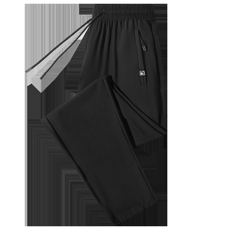 Herren urban performance Jogginghose mit elastischem Kordelbund, verdeckter Reißverschlusstasche und geradem Bein Drune