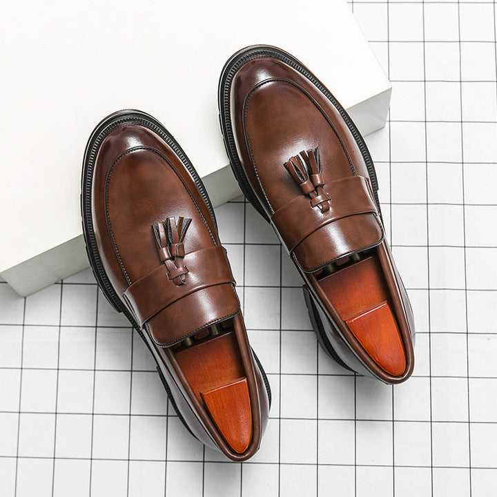 Damen elegante Loafers mit Quasten und hochwertigem Leder Drune