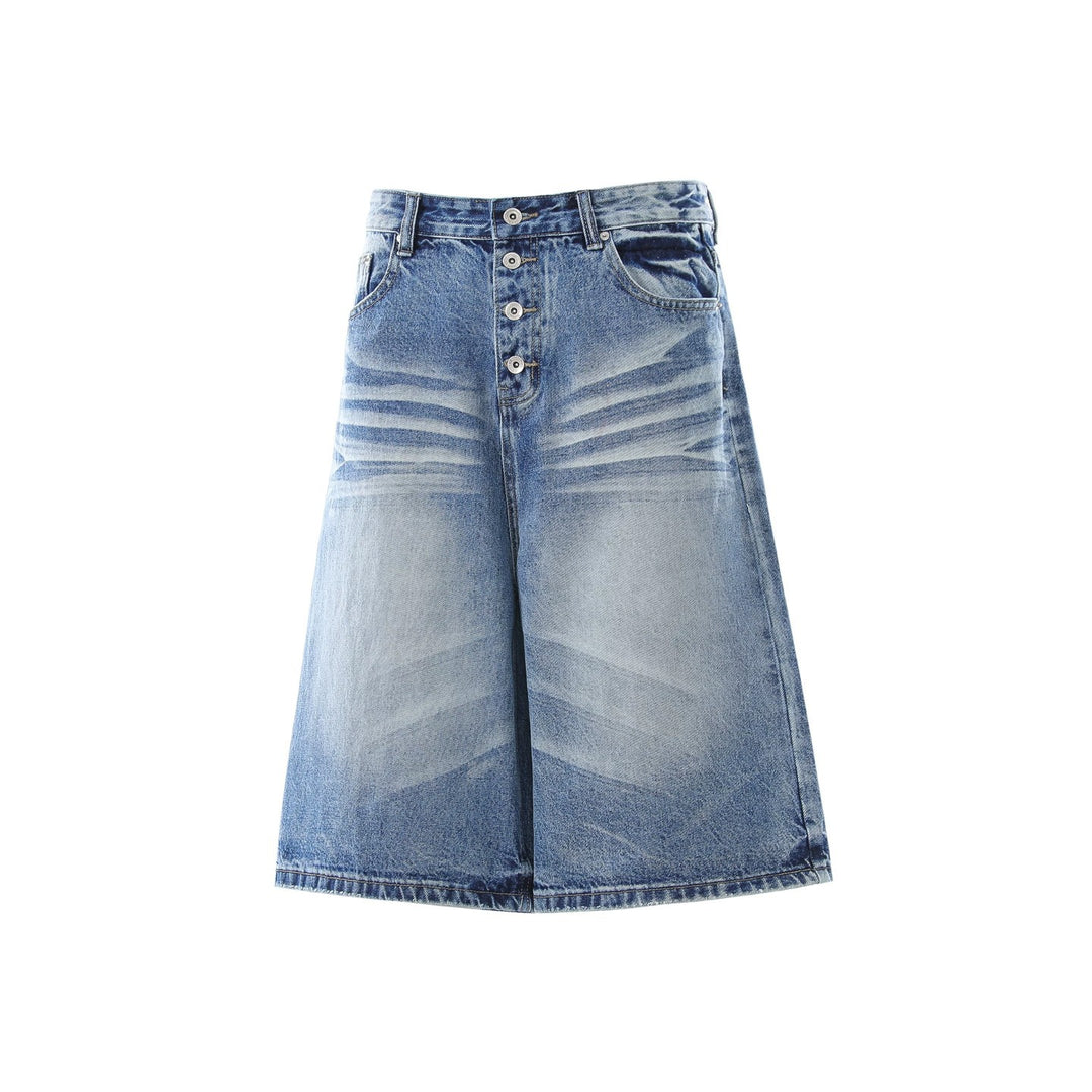 Damen Trendige Jeans-Shorts mit weitem Schnitt Drune