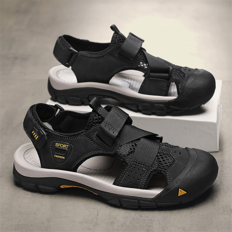 Herren Sportliche Outdoor-Sandalen mit verstellbarem Riemen und rutschfester Sohle Drune
