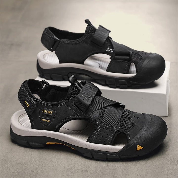 Herren Sportliche Outdoor-Sandalen mit verstellbarem Riemen und rutschfester Sohle Drune