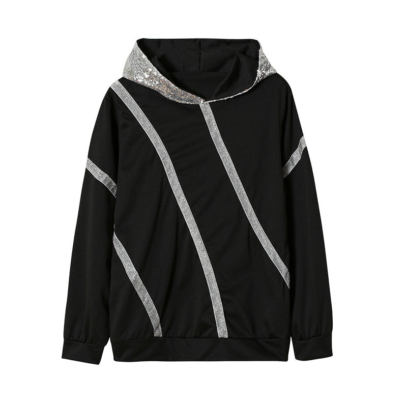 Damen Hoodie mit Glitzerakzenten und modernem Schnitt Drune