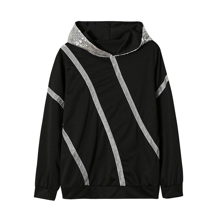 Damen Hoodie mit Glitzerakzenten und modernem Schnitt Drune