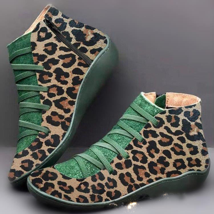 Damen nan knöchelhoher Softleder-Sneakerboot mit seitlichem Reißverschluss elastischer Zierschnürung und ergonomischer Komfortsohle Drune