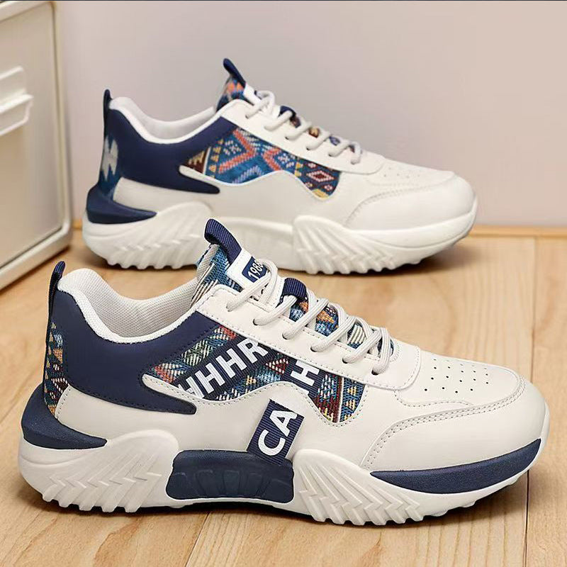 Damen Chunky-Plateau-Sneaker mit ethnischem Webmuster und gepolstertem Komfortschaft Drune