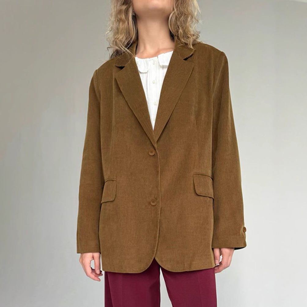 Damen Eleganter und bequemer Cord Blazer Drune