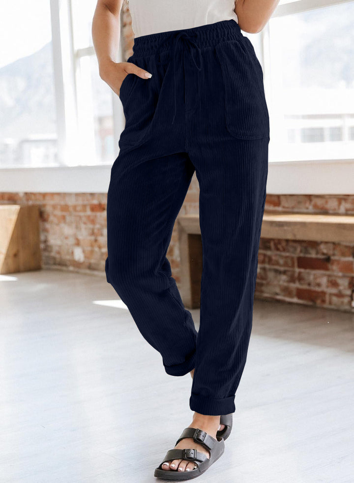 Damen Freizeithose mit elastischem Bund und praktischen Taschen Drune