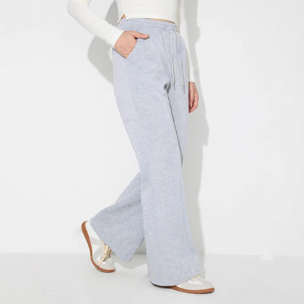 Damen weite Freizeithose im Urban-Style mit elastischem Bund und praktischen Taschen Drune