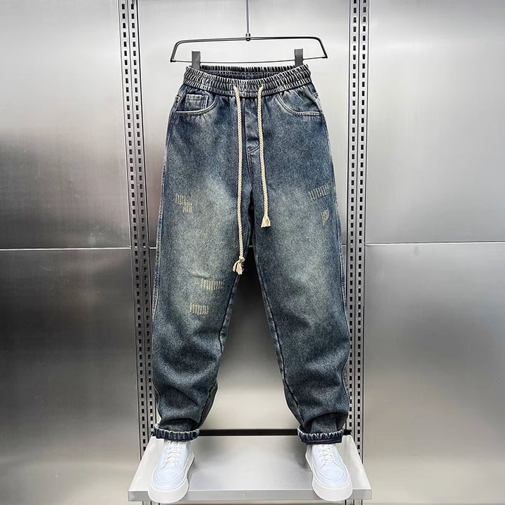 Herren Bequeme und lockere Denim-Hose Drune