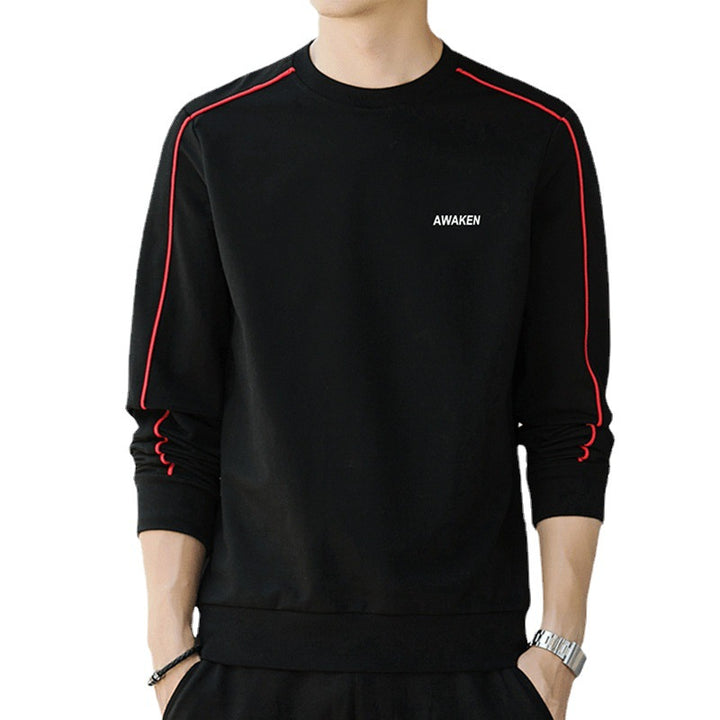 Herren Crewneck‑Sweatshirt mit Kontrastpaspel und schmaler Silhouette Drune