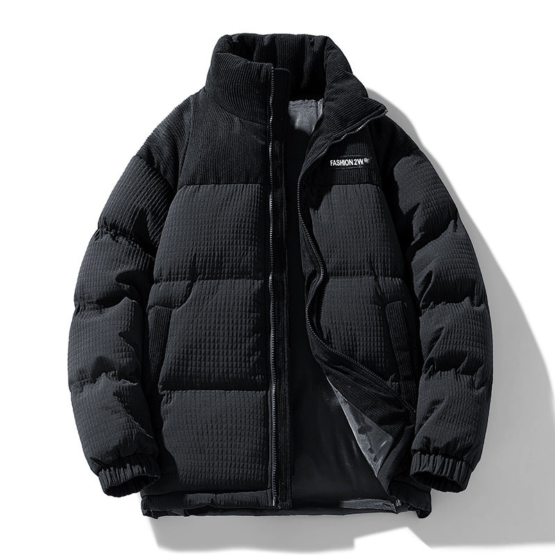 Herren Wattierte Cordoptik Steppjacke mit hohem Stehkragen und Thermofutter Drune