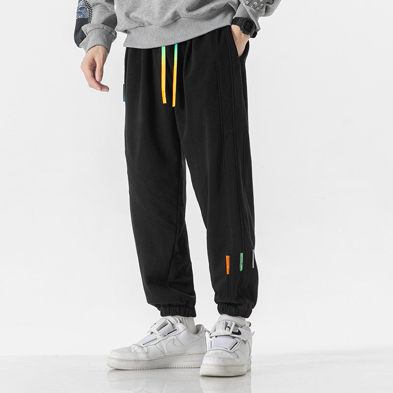 Herren Oversized Jogger-Sweatpants aus Baumwollmix mit Kordelzug und elastischen Bündchen Drune