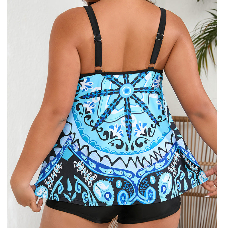Damen Tankini mit schwingendem Oberteil und stylischem Shorty Drune