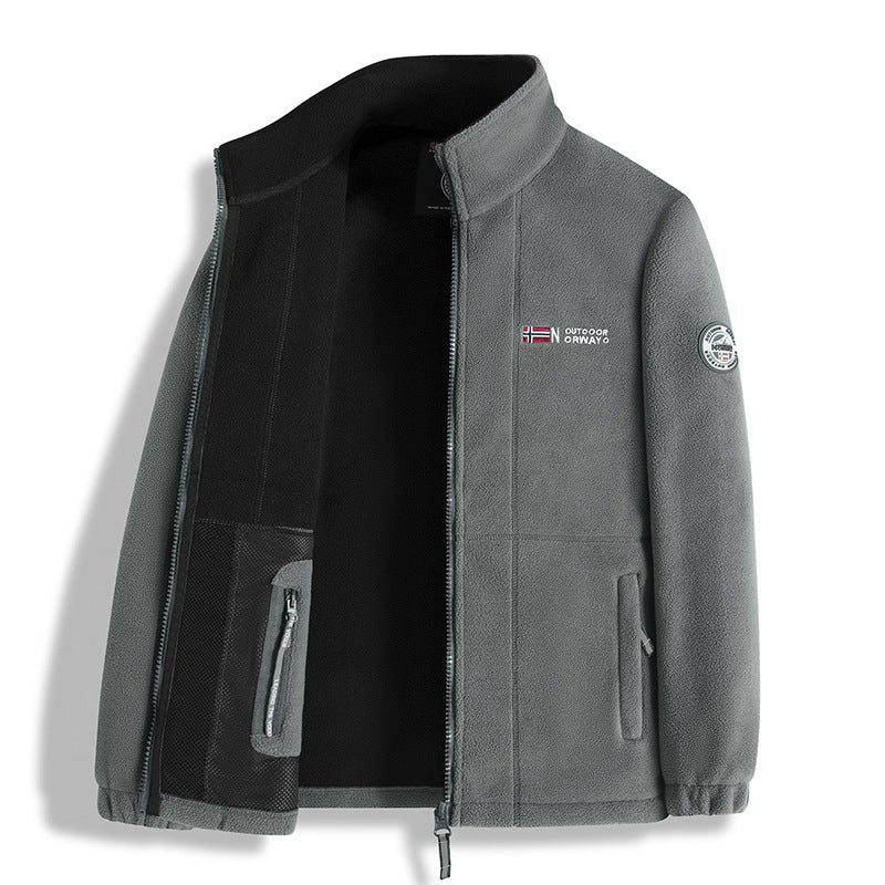 Herren Fleecejacke mit hohem Kragen Drune