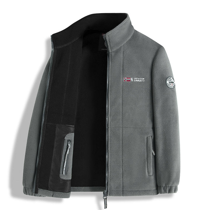 Herren Fleecejacke mit hohem Kragen Drune