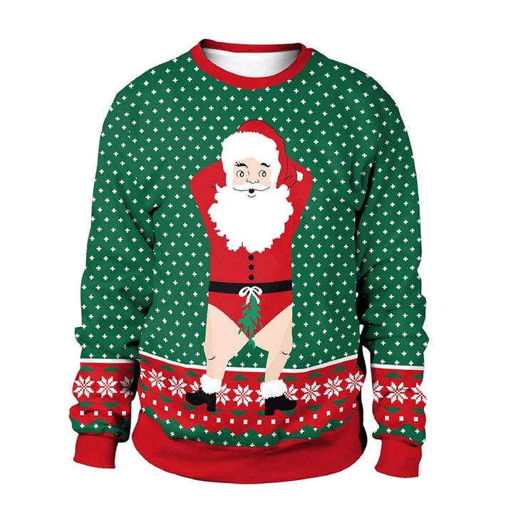 Damen Lustiger Weihnachts-Sweatshirt mit einzigartigem Rentier-Motiv Drune