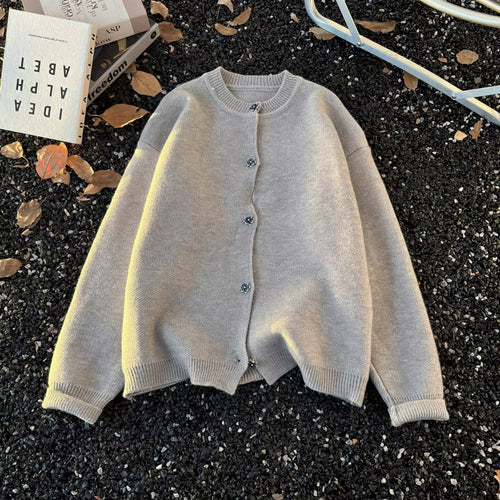 Unisex Kuscheliger melierter Feinstrick-Pullover mit Raglanärmeln und geripptem Rundhals Drune