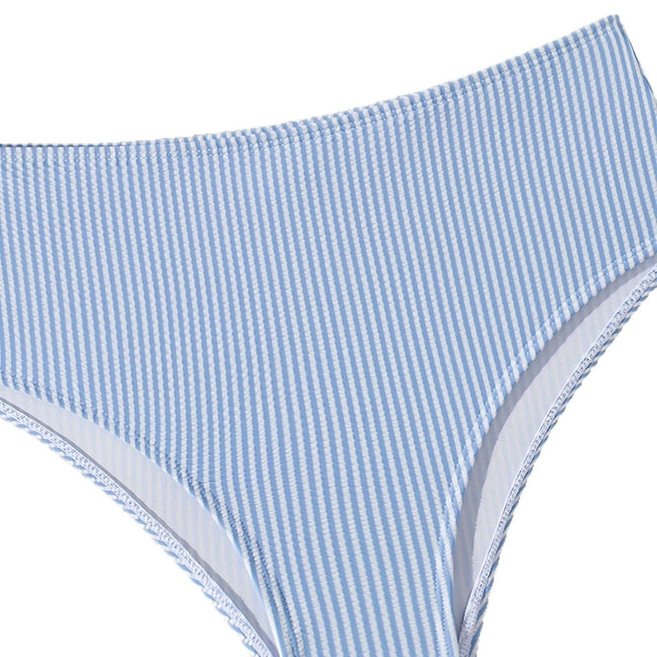 Damen Bandeau-Bikini mit Rüschen und hohem Bund Drune