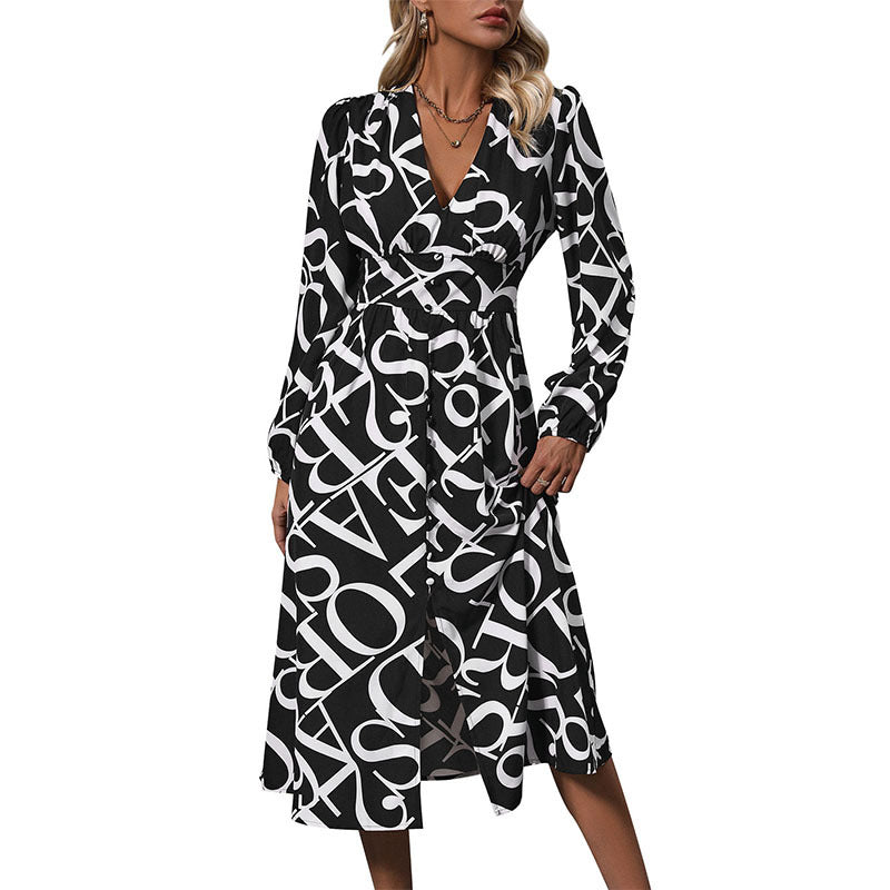 Damen Modisches Wickelkleid mit Rüschen und asymmetrischem Saum Drune