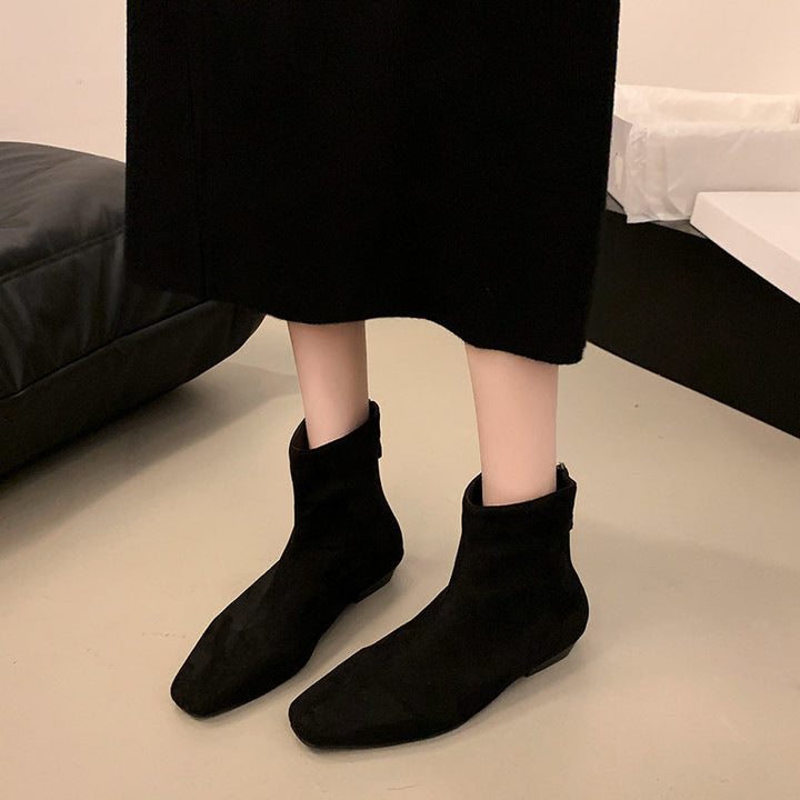 Damen Ankle Boots aus luxuriösem Wildleder mit bequemer leichtgewichtiger Sohle Drune