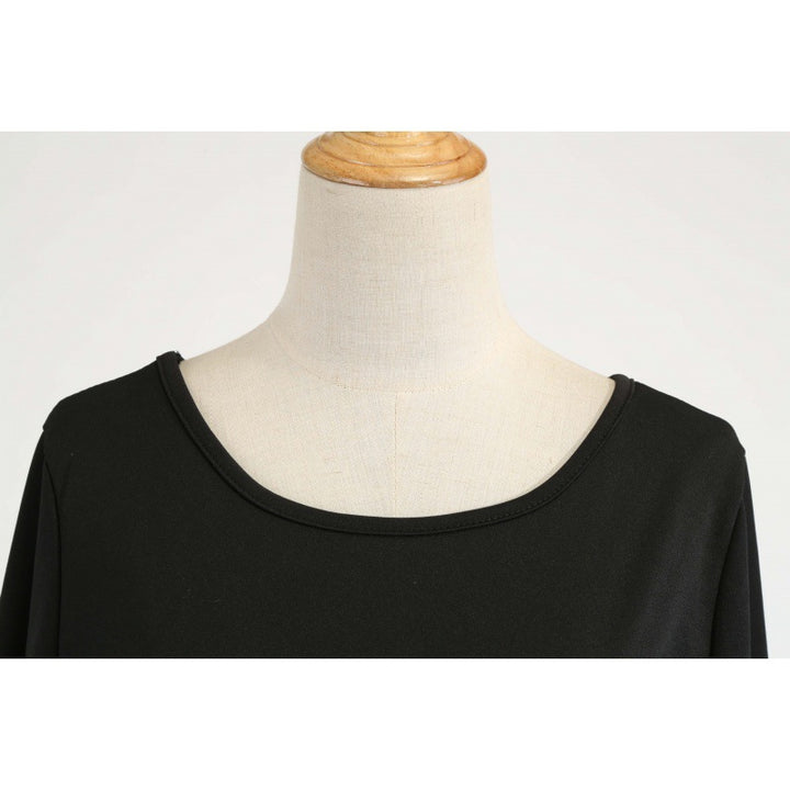 Damen Festliches Swingkleid mit Nikolausprint, tailliertem Satinband und gekreuztem Rückendetail Drune