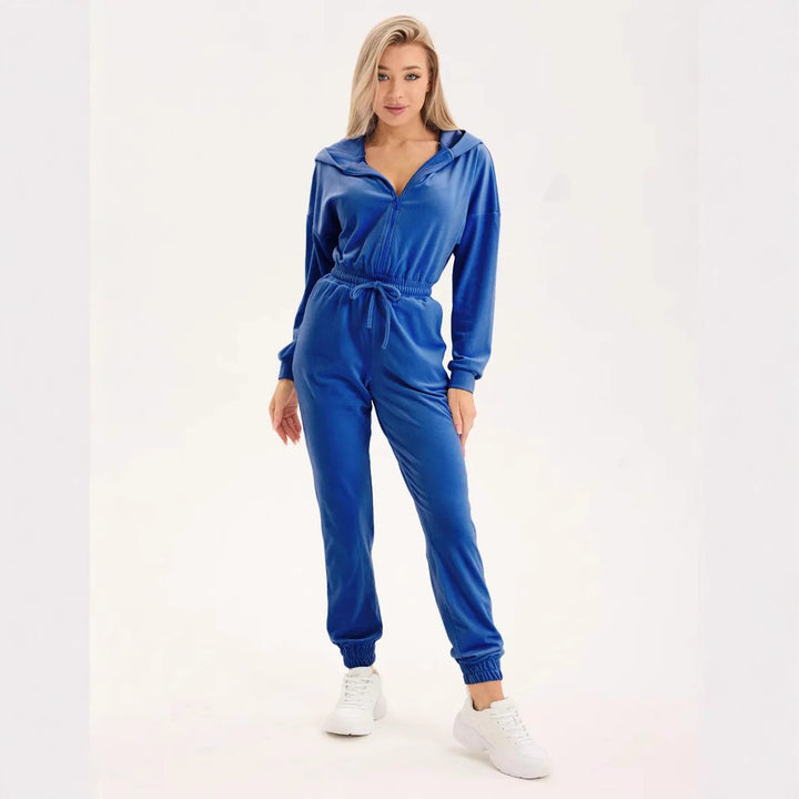 Damen stylischer Kapuzen-Jumpsuit Drune