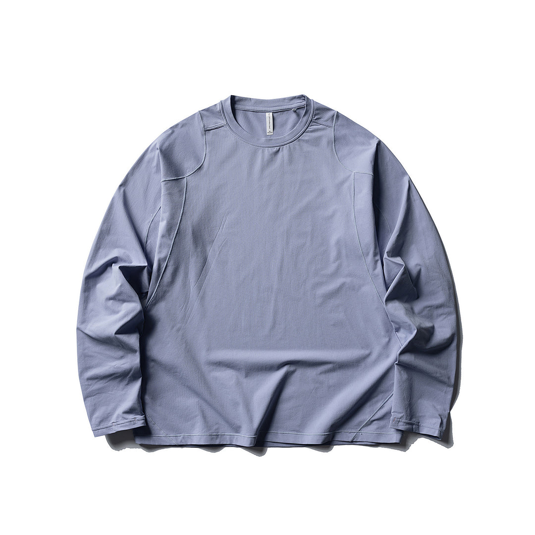Unisex Leichter technischer Longsleeve mit Rundhalsausschnitt, Raglanärmeln und atmungsaktivem Funktionsmaterial Drune