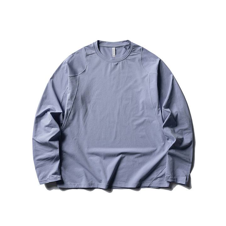 Unisex Leichter technischer Longsleeve mit Rundhalsausschnitt, Raglanärmeln und atmungsaktivem Funktionsmaterial Drune