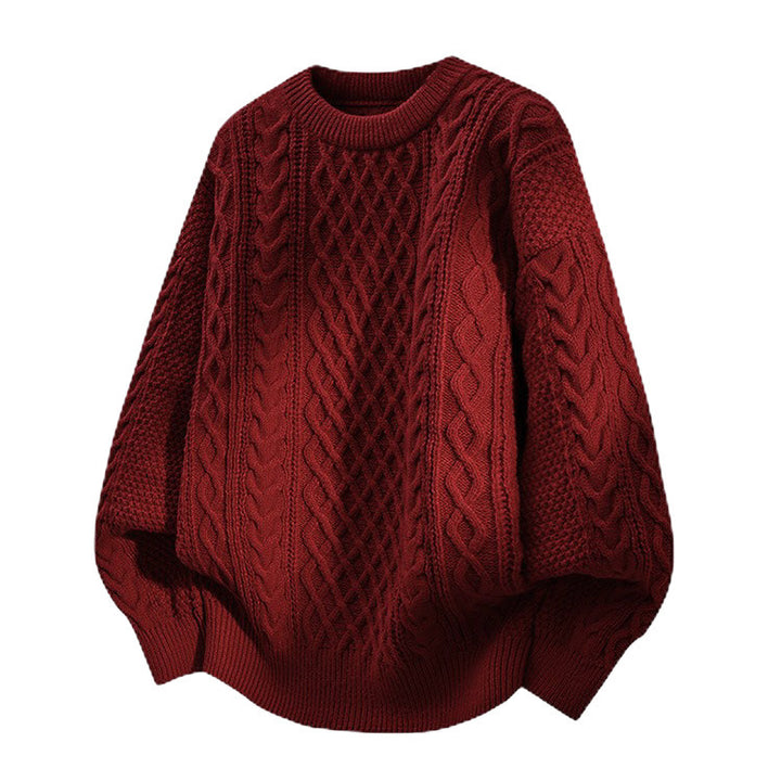 Damen Grobstrickpullover mit Zopfmuster Drune