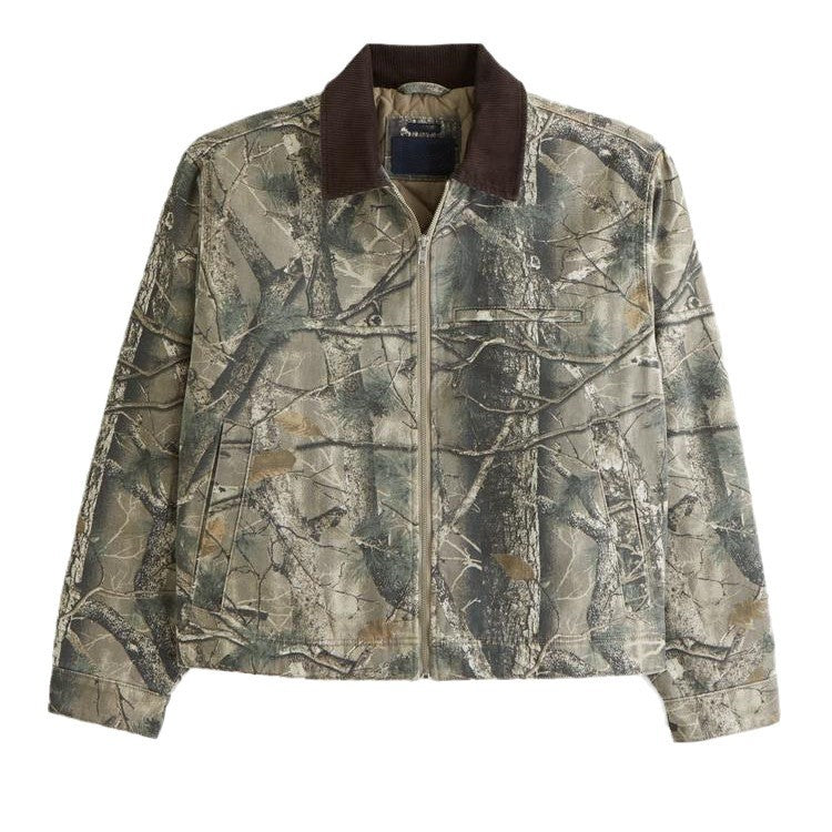 Herren Freizeitjacke im modernen Camouflage-Design mit hochschließendem Kragen Drune