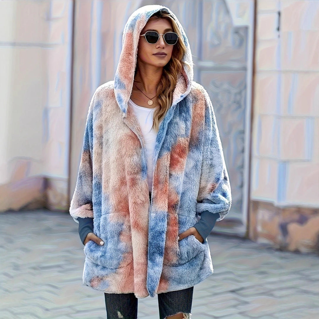 Damen Kapuzenjacke aus kuscheligem Teddyfell Drune