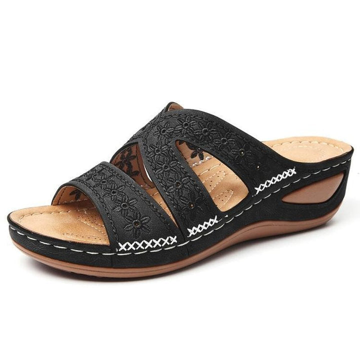 Damen bequeme Riemchensandalen mit ergonomischer Fußbettgestaltung Drune