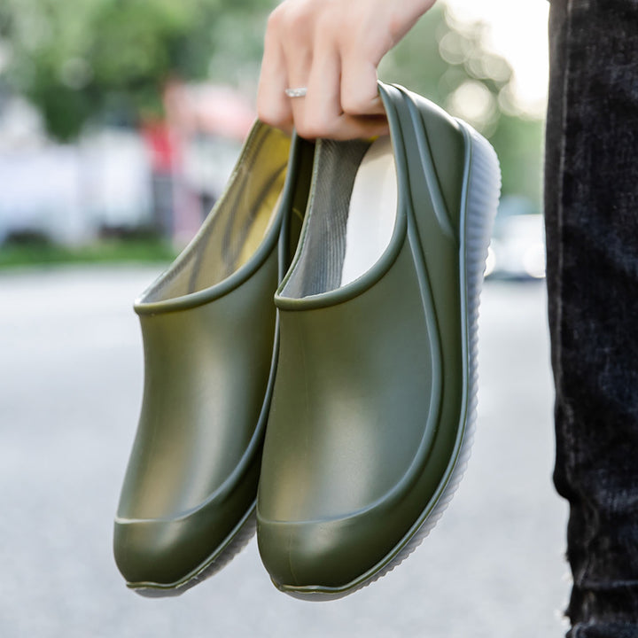 Unisex Wasserdichte Schlupf-Clogs mit stoßdämpfender EVA-Sohle und ergonomischer Fußmulde Drune