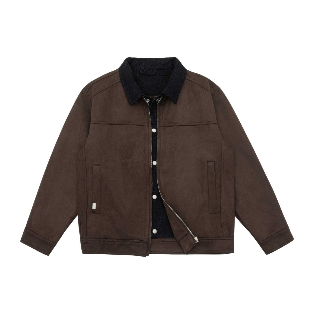 Herren Kurzblouson im Canvas-Workwear-Stil mit Cordkragen Drune