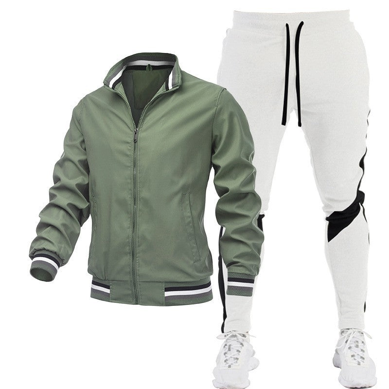 Herren Sportliches Trackjacke und Jogginghose Set Drune