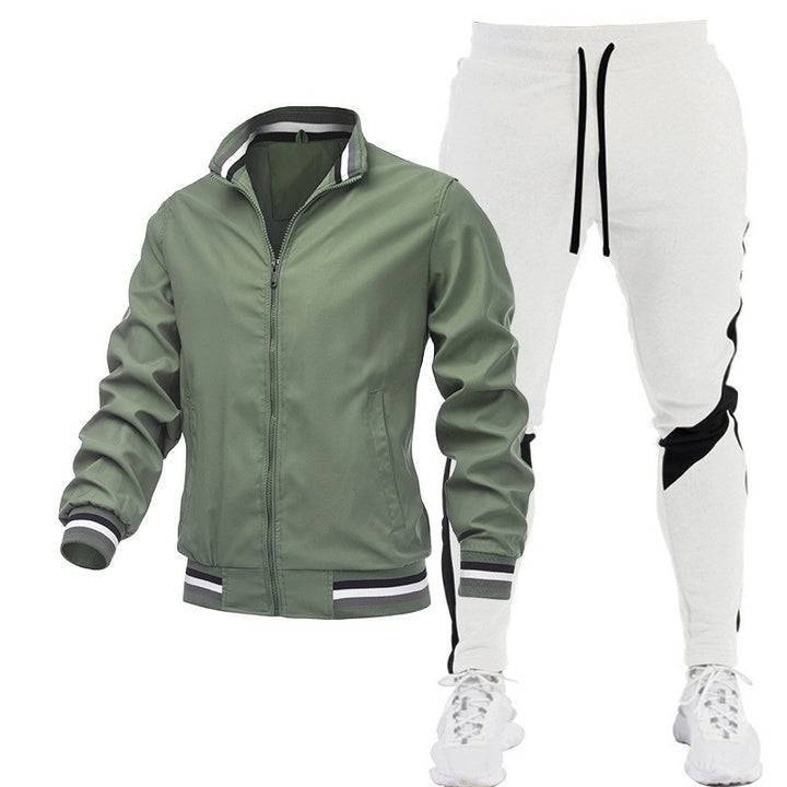 Herren Sportliches Trackjacke und Jogginghose Set Drune