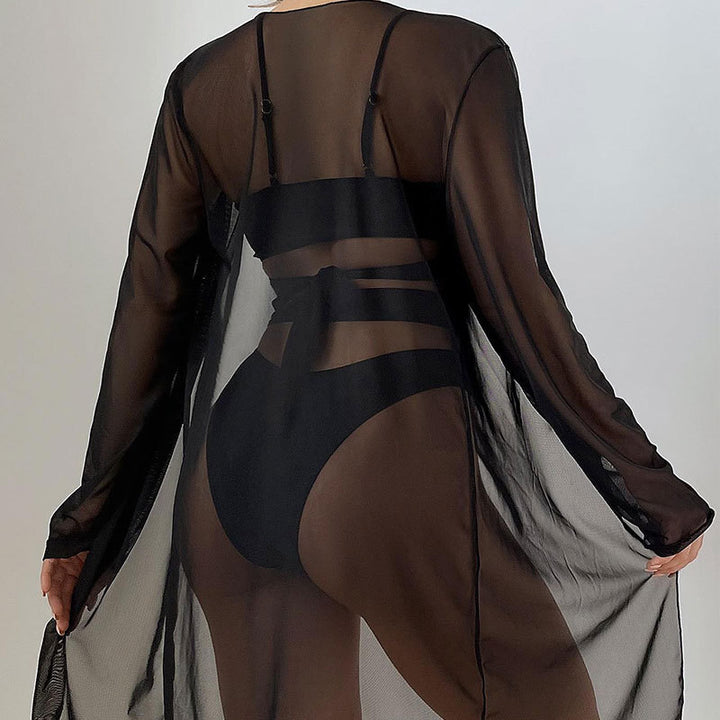Damen Bikiniset mit raffinierten Schnittdetails und elegantem Überwurf Drune