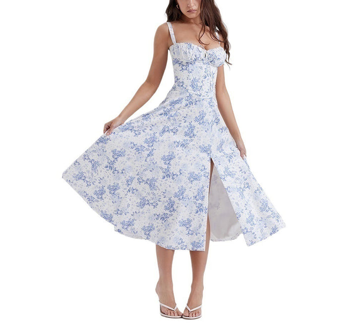 Damen Midikleid mit floralem Muster Drune