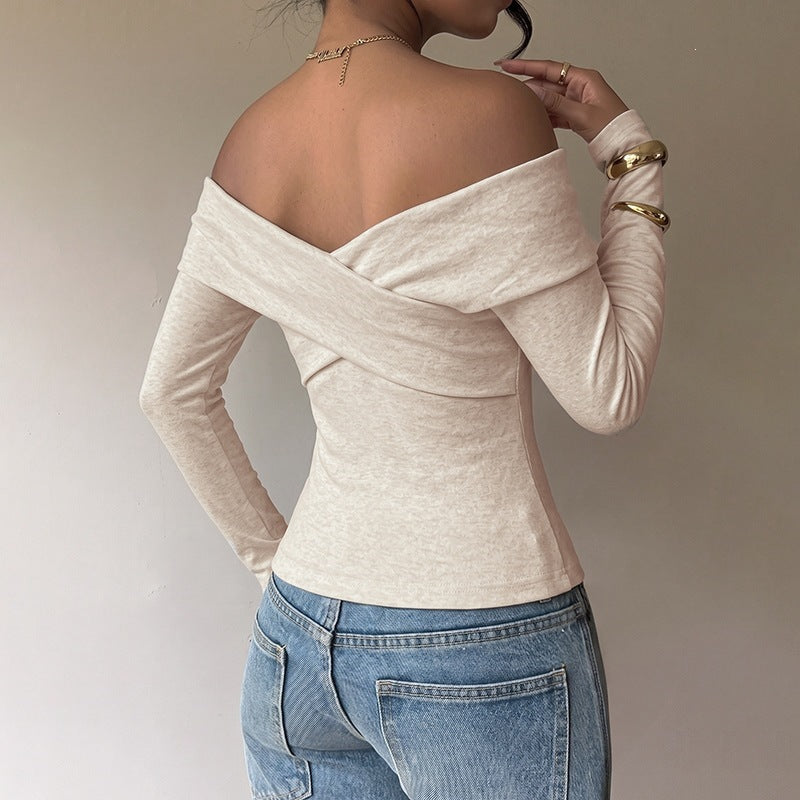 Damen Elegantes Cropped Shirt Drune