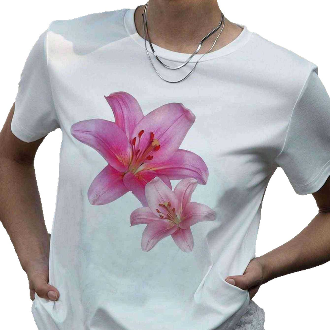 Damen T-Shirt mit floralem Druck und Komfortschnitt Drune