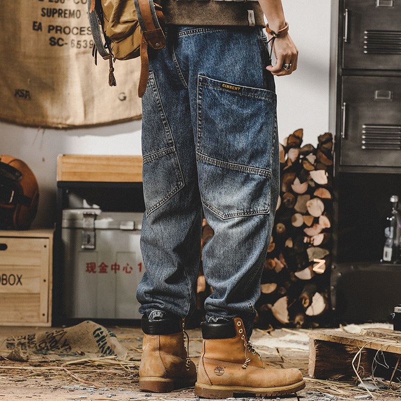 Herren Bequeme Utility Cargo-Hose Drune