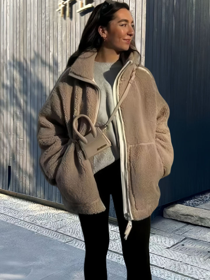 Damen gemütliche Fleecejacke Drune