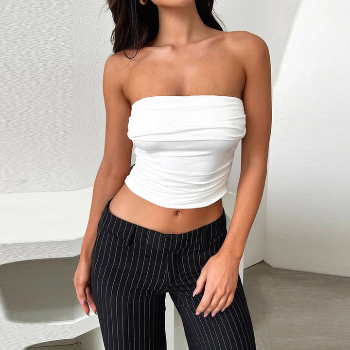 Damen Bustier-Top mit Raffungen Drune
