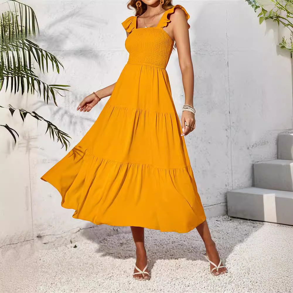 Damen Sommerliches Maxikleid mit zauberhaften Rüschendetails Drune