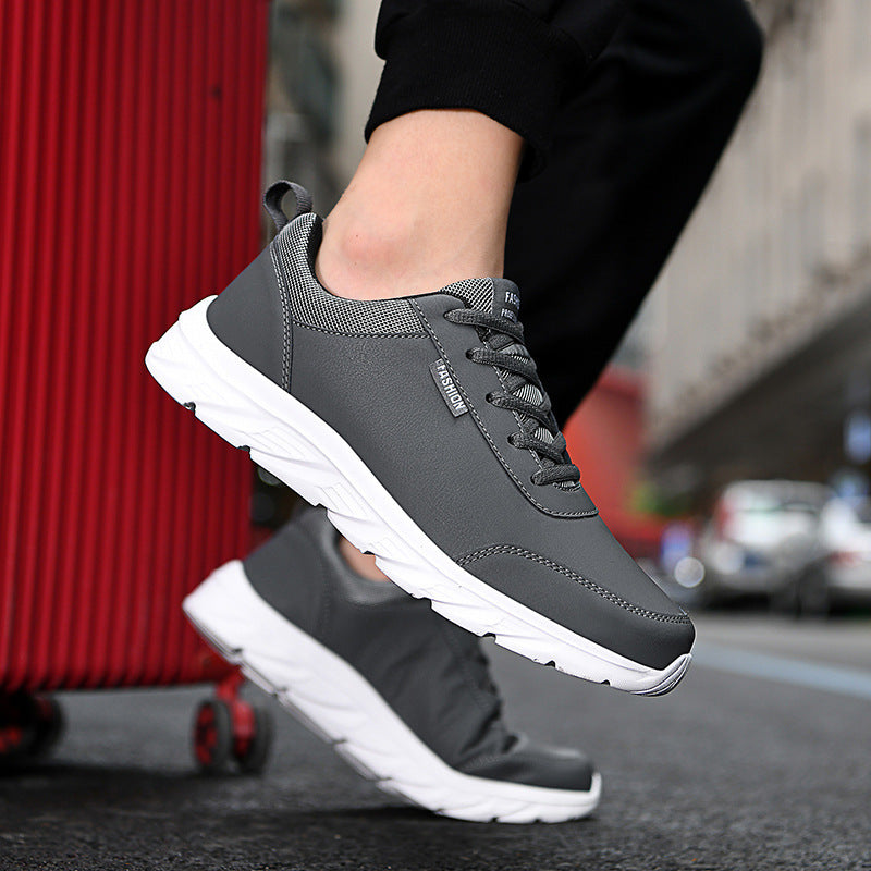 Herren nan schlanker City-Sneaker mit wasserabweisender Kunstlederoberfläche, stoßabsorbierender EVA-Zwischensohle und gepolstertem Fersenkragen Drune